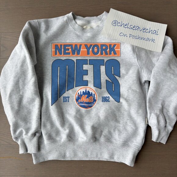 Vintage New York Mets Logo Baseball Sweatshirt, Retro 1962 NY Mets MLB Shirt Tee - Picture 1 of 2